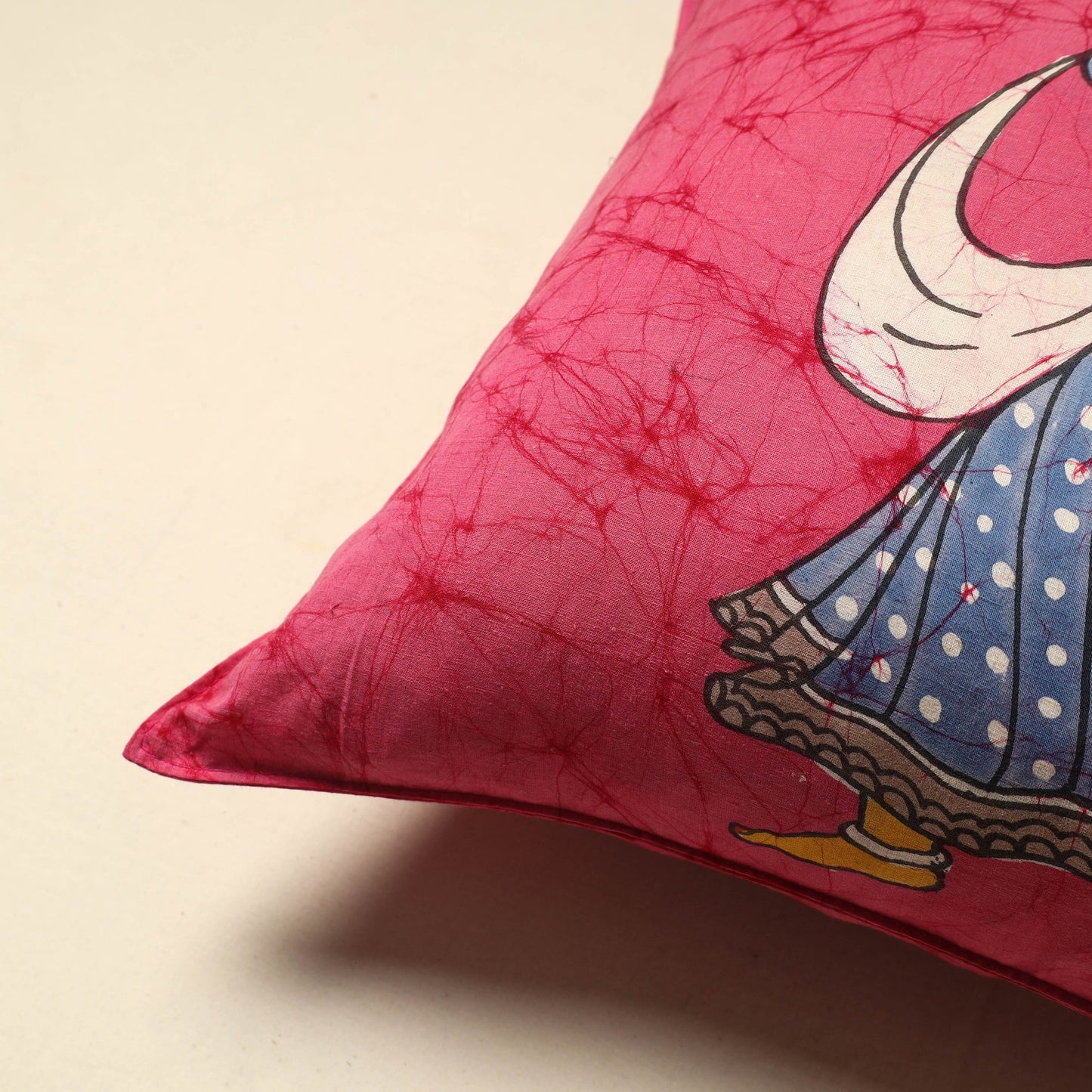 Pink - cotton hand batik cushion cover (18 x 18 in) 64