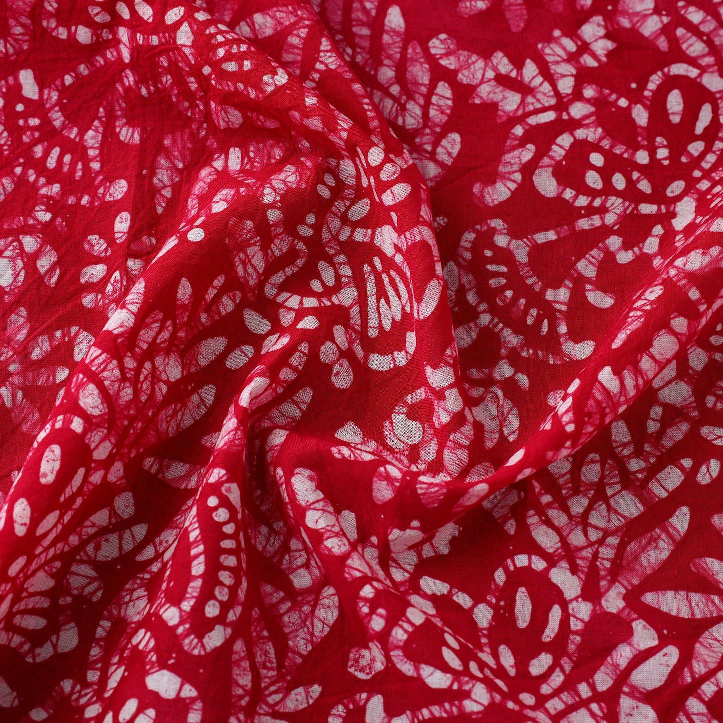  Cotton Pink Hand Batik Print Fabric