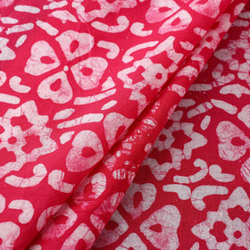 Buy Cotton Pink Hand Batik Print Fabric