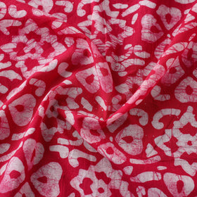 Buy Cotton Pink Hand Batik Print Fabric