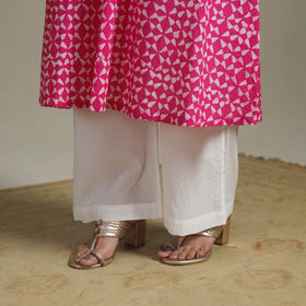 Pink Cotton Hand Batik Print Kurta Set (Set of 3)