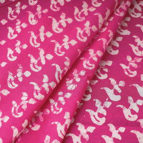 Cotton Pink Hand Batik Print Fabric