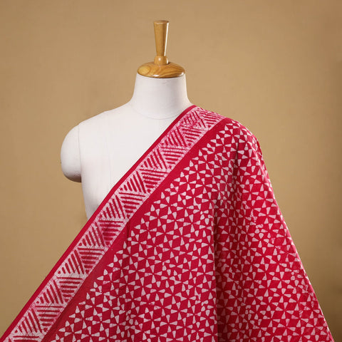 Buy Cotton Pink Hand Batik Print Fabric