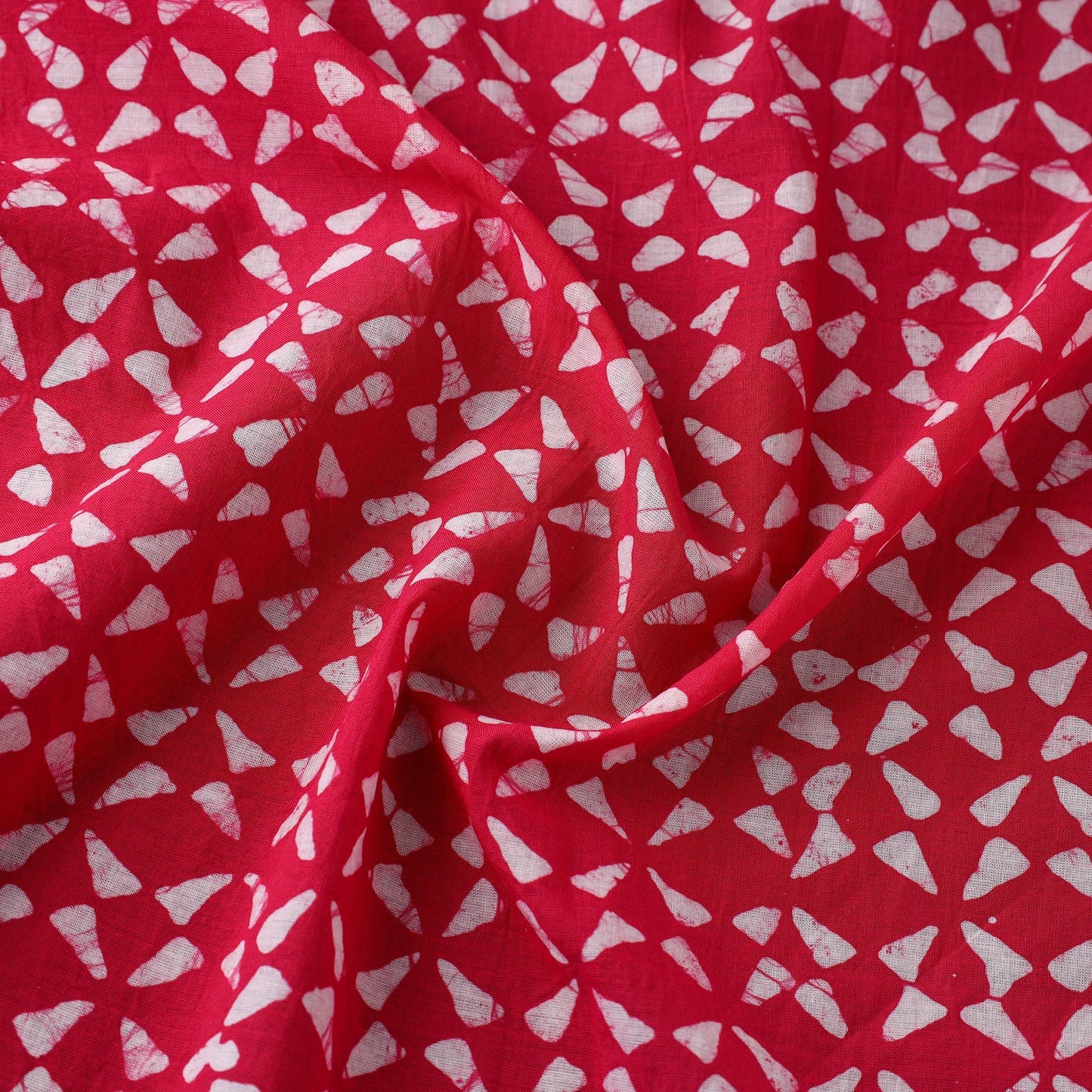 Buy Cotton Pink Hand Batik Print Fabric