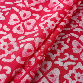 Buy Cotton Pink Hand Batik Print Fabric