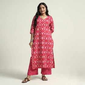 Batik Kurta with Palazzo & Dupatta Set

