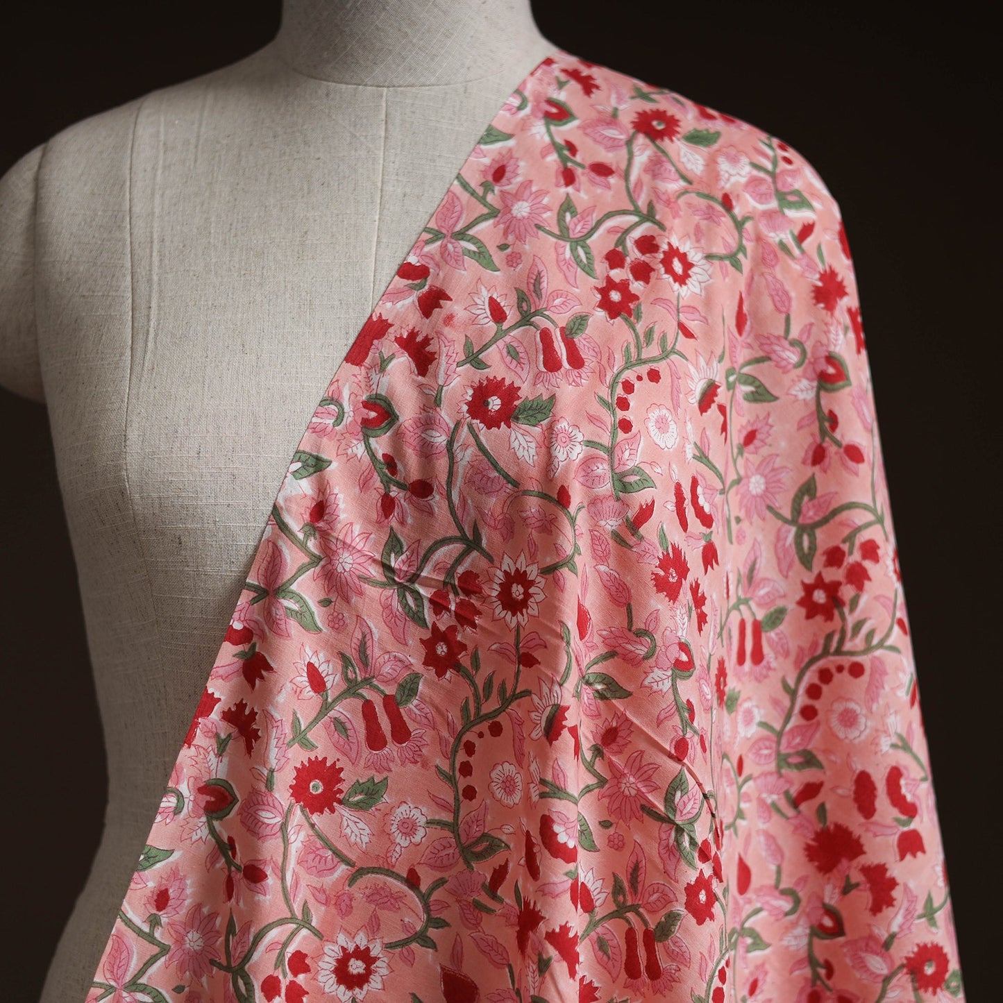 Cotton hand block sanganeri print fabric 06 - handcrafted