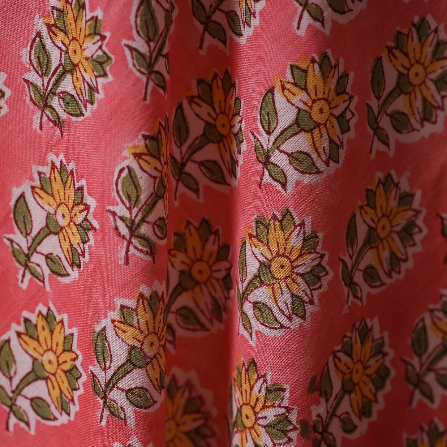 Cotton hand sanganeri fabric 08 - handcrafted