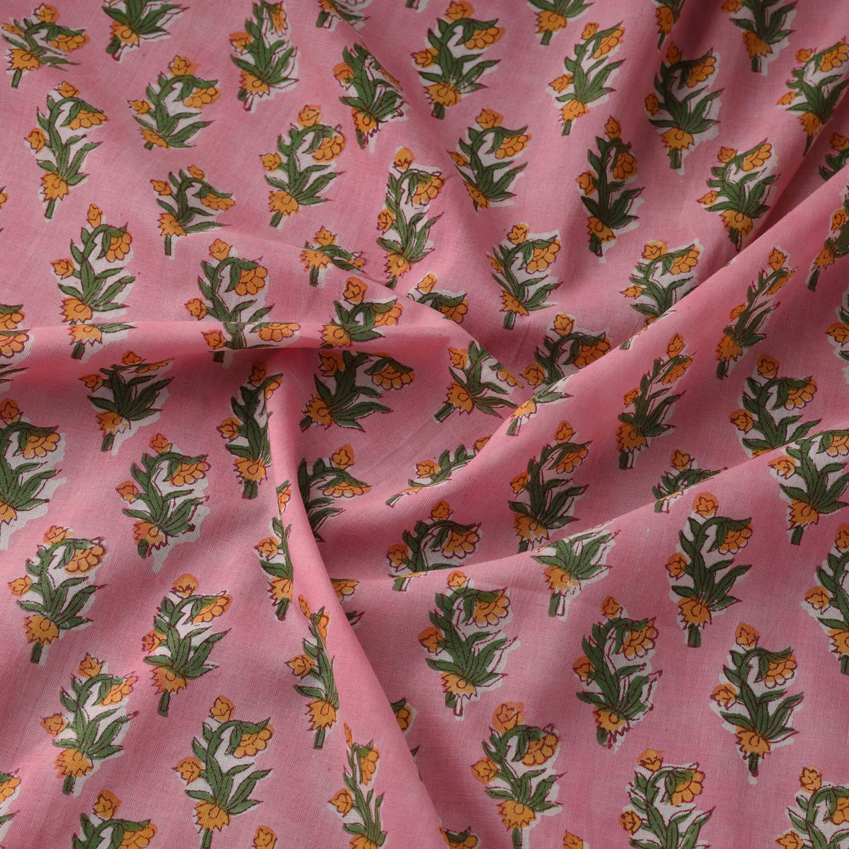 Cotton hand sanganeri fabric 13 - handcrafted