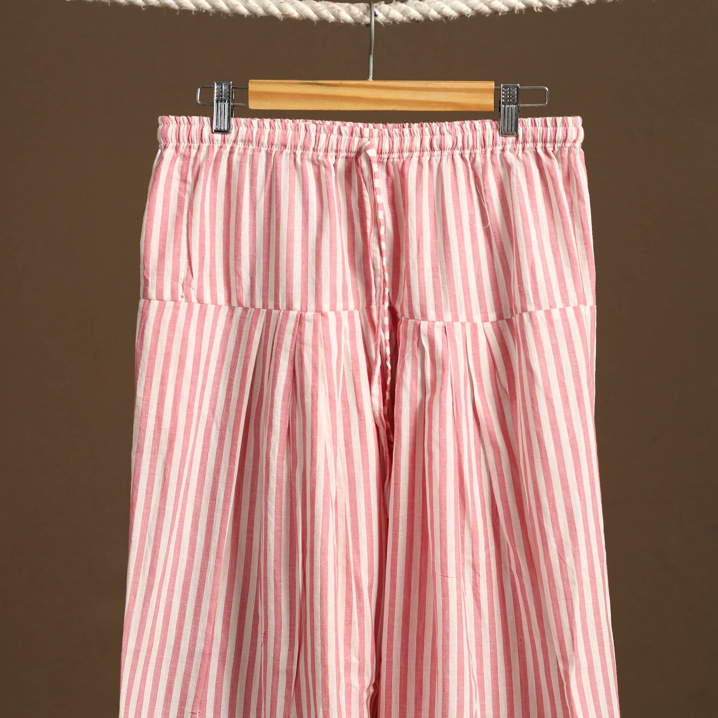 Pink - cotton jacquard weave farshi salwar 20 - handcrafted