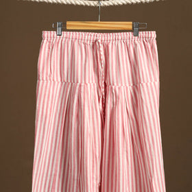 Pink - cotton jacquard weave farshi salwar 20 - handcrafted