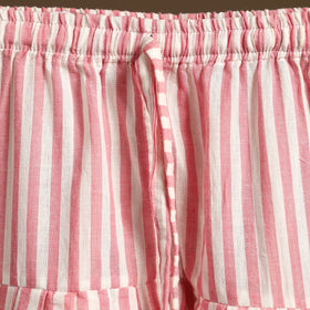 Pink - cotton jacquard weave farshi salwar 20 - handcrafted