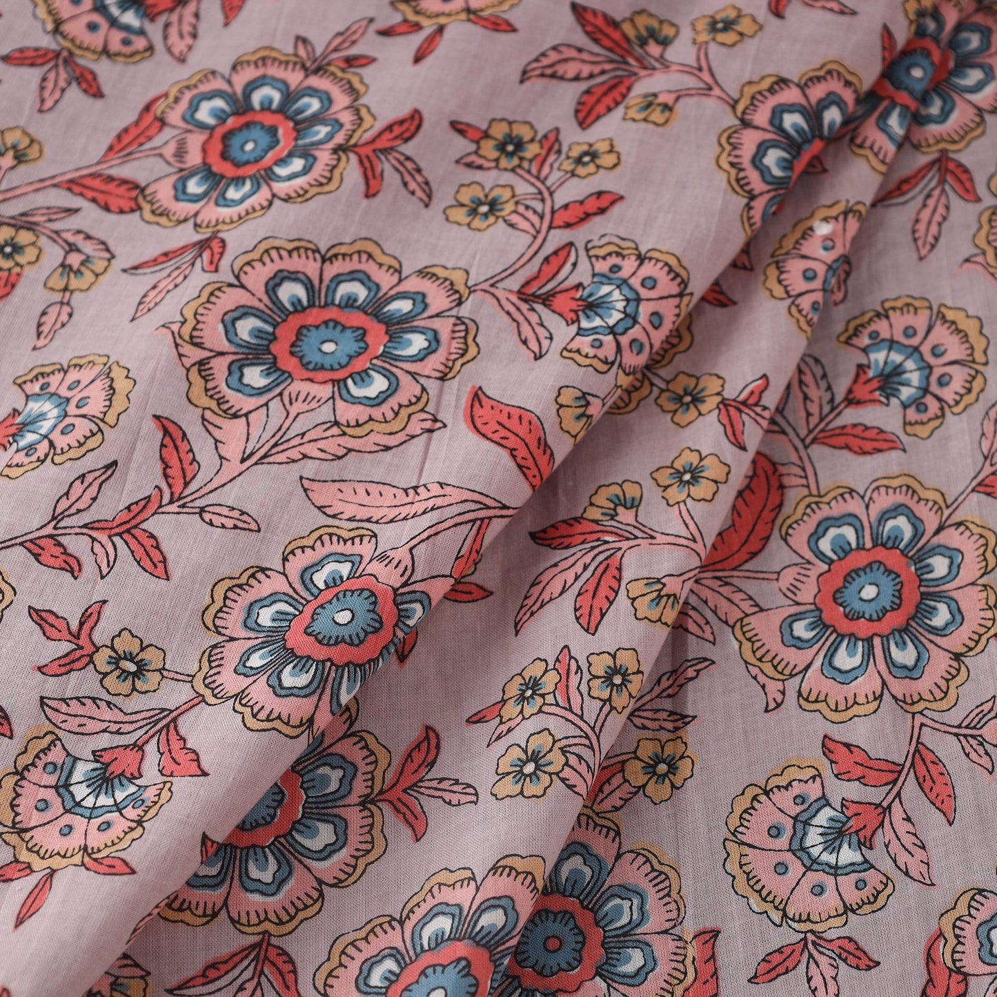 Pink Cotton Jaipur Print Fabric