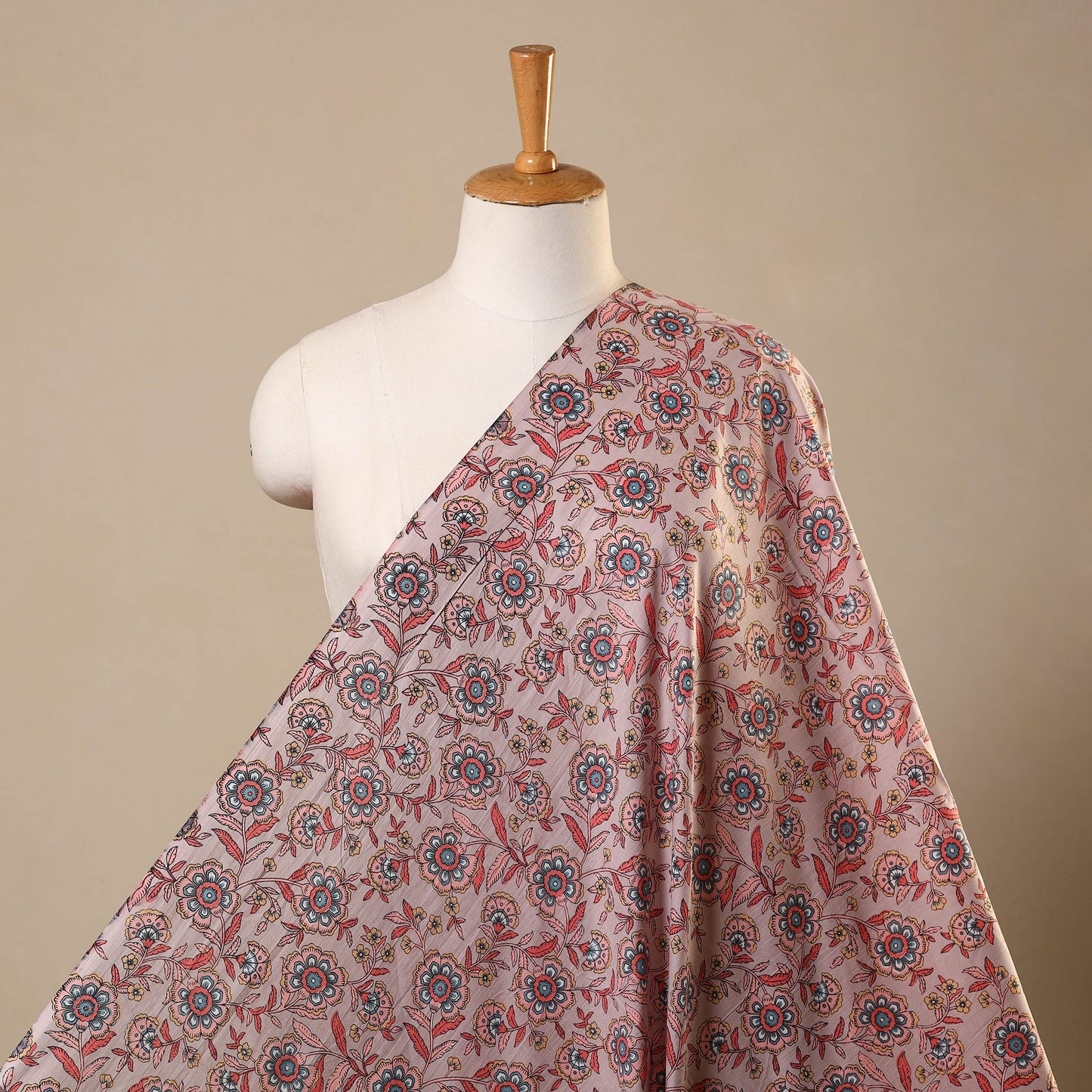 Pink Cotton Jaipur Print Fabric