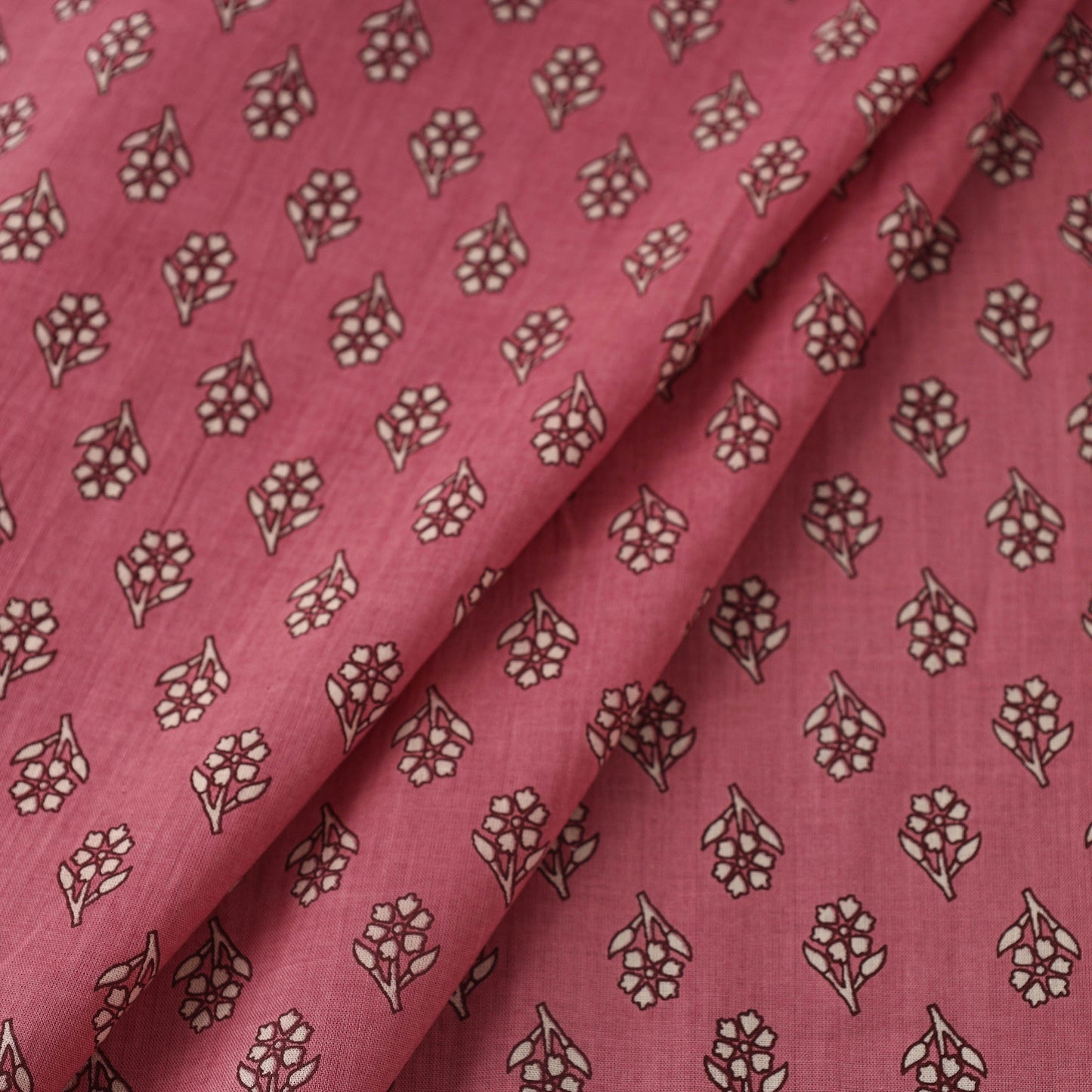 Pink Cotton Jaipur Print Fabric