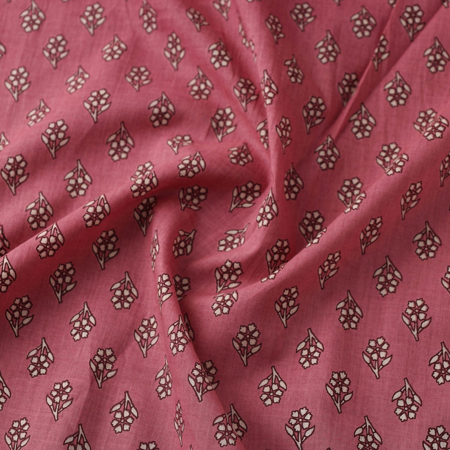 Pink Cotton Jaipur Print Fabric