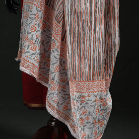 Cotton jaipur printed dupatta 100 - handcrafted