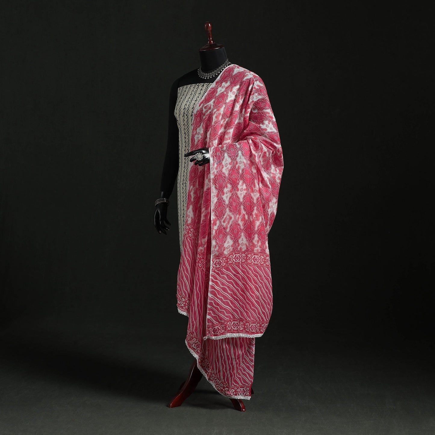 Cotton jaipur printed dupatta 20 - handcrafted