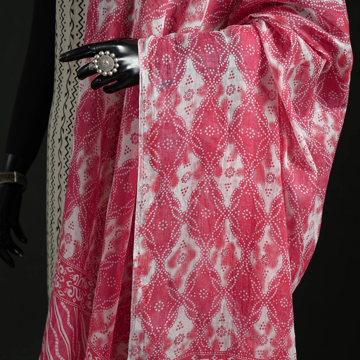 Cotton jaipur printed dupatta 20 - handcrafted