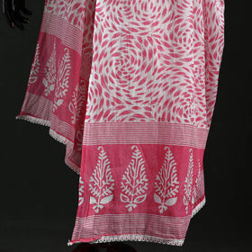 Cotton jaipur printed dupatta 33 - handcrafted