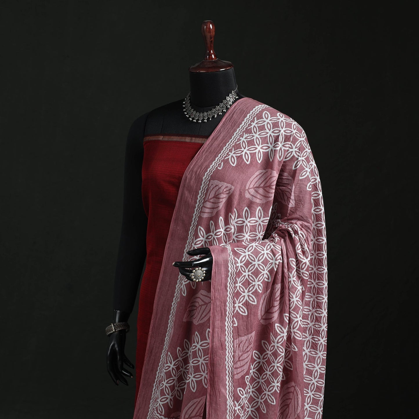 Cotton jaipur printed dupatta 86 - handcrafted