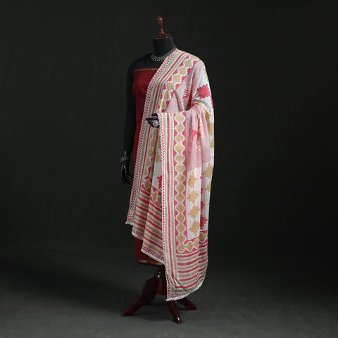 Cotton jaipur printed dupatta 95 - handcrafted