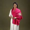  Pink Cotton Kashida Embroidery Stole