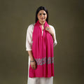 Pink Cotton Kashida Embroidery Stole