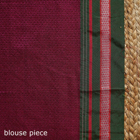 Cotton khun saree with chikki paras border 10 - handcrafted