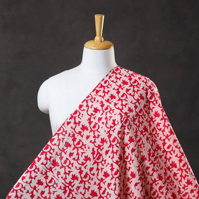  Pink Cotton Kutch Batik Print Fabric Online