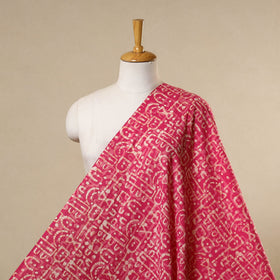 Pink - cotton kutch batik fabric 44 - handcrafted
