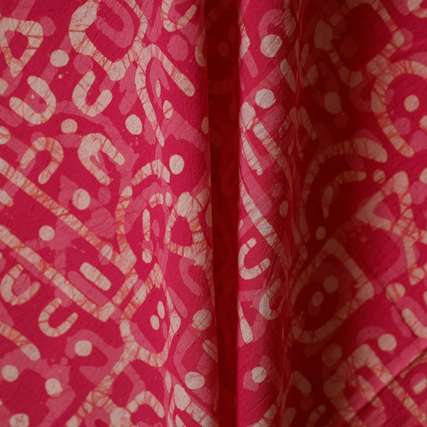 Pink - cotton kutch batik fabric 44 - handcrafted