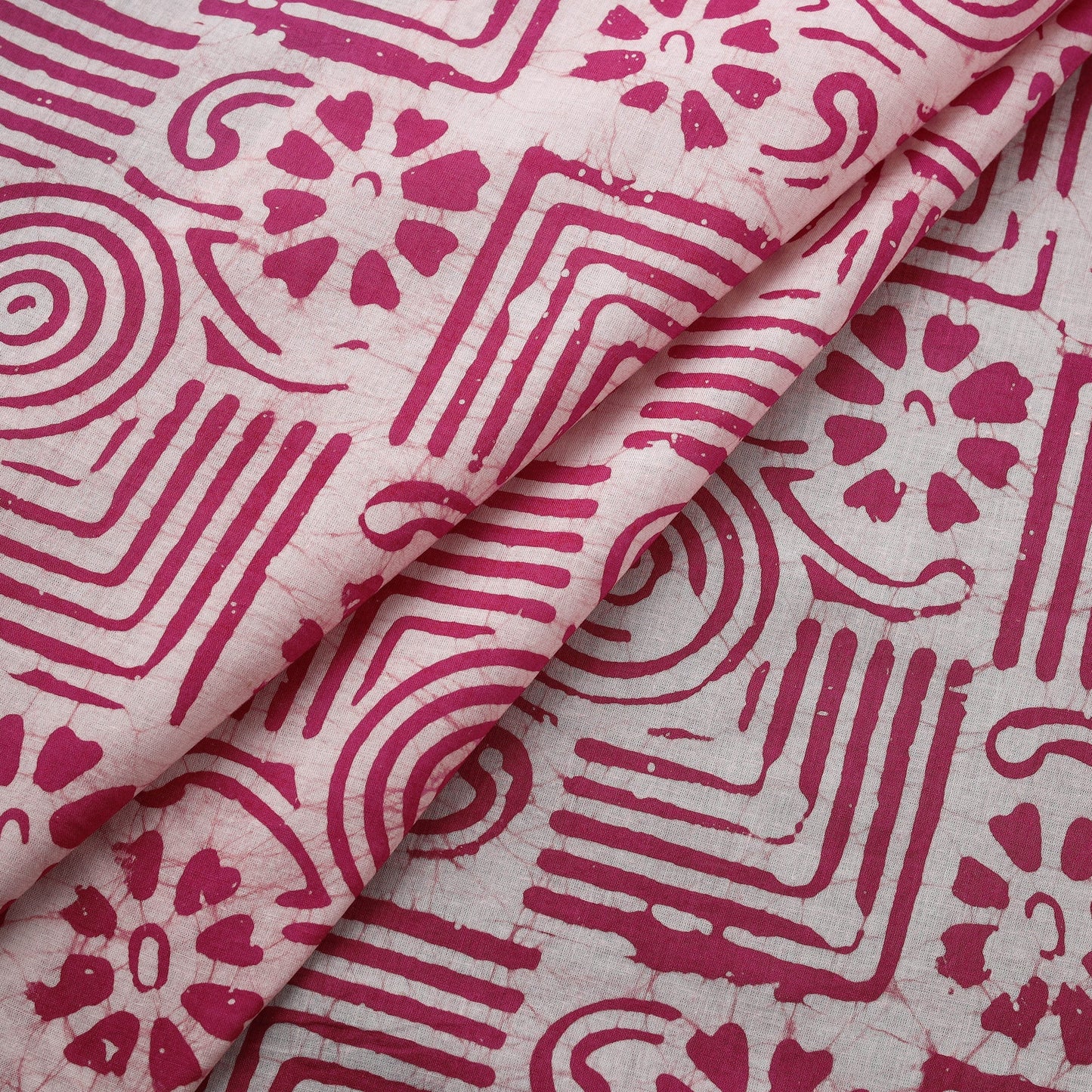 Cotton kutch hand block batik print fabric 13 - handcrafted