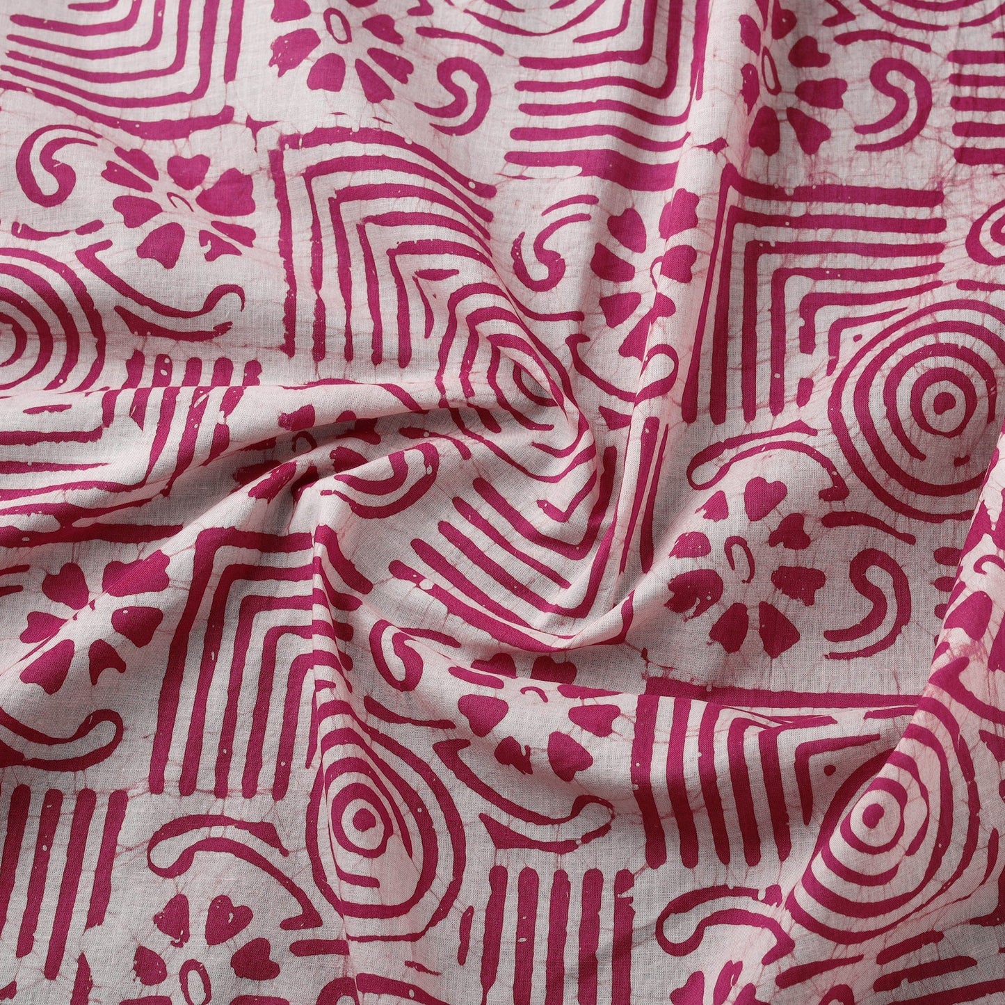 Cotton kutch hand block batik print fabric 13 - handcrafted