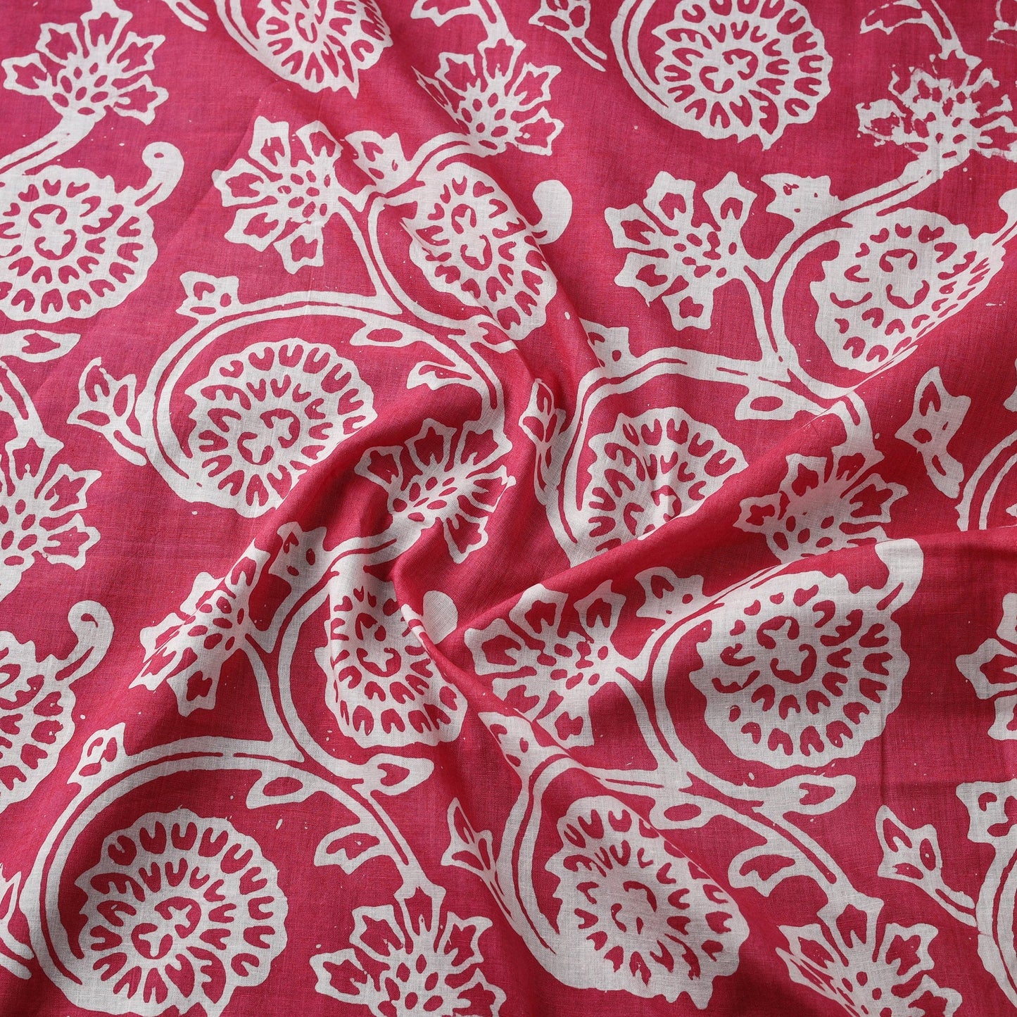 Cotton kutch hand block batik print fabric 23 - handcrafted