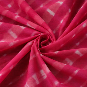 Pink Cotton Mothra Tie-Dye Leheriya Fabric