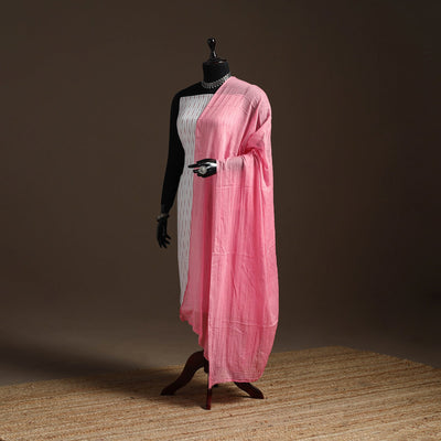 Cotton plain dupatta 04 - handcrafted