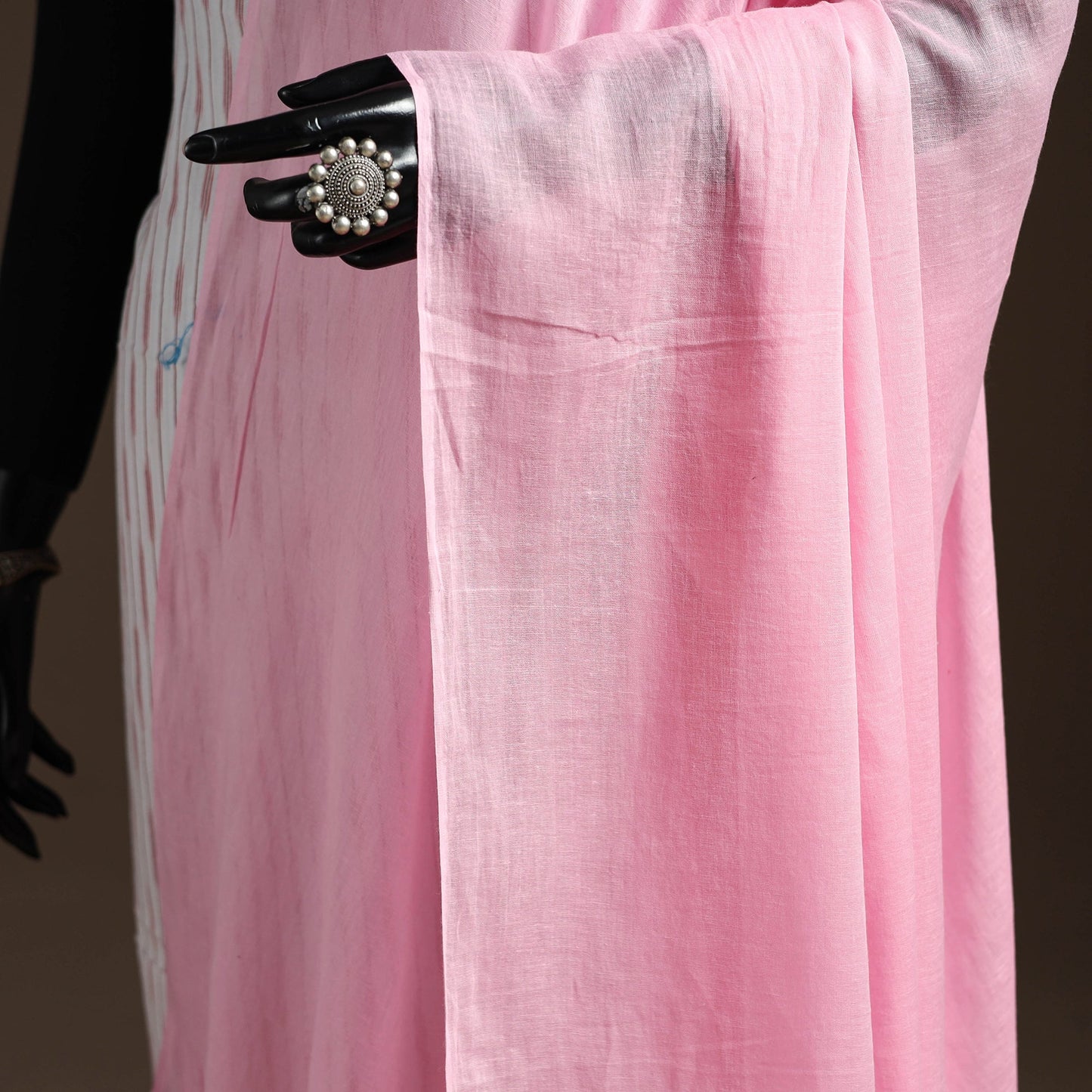 Cotton plain dupatta 13 - handcrafted