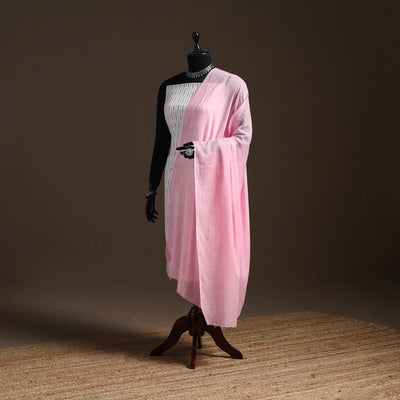 Cotton plain dupatta 13 - handcrafted