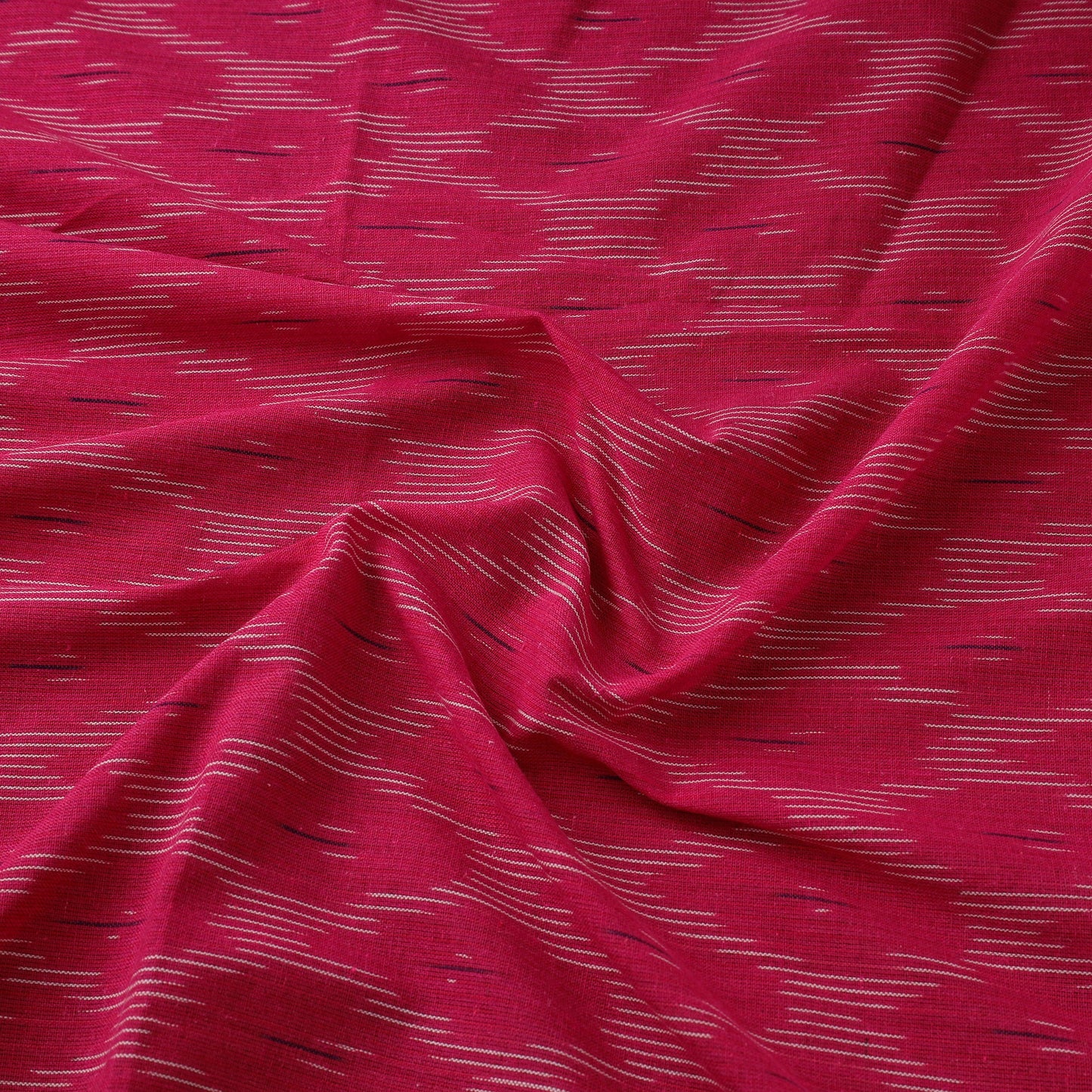 Red Cotton Pochampally Ikat Fabric