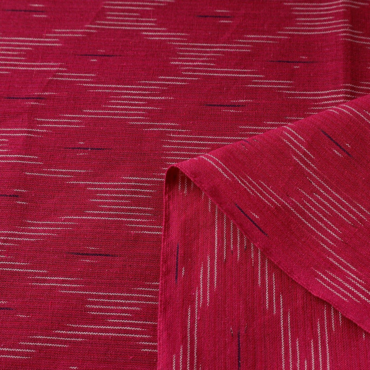 Red Cotton Pochampally Ikat Fabric