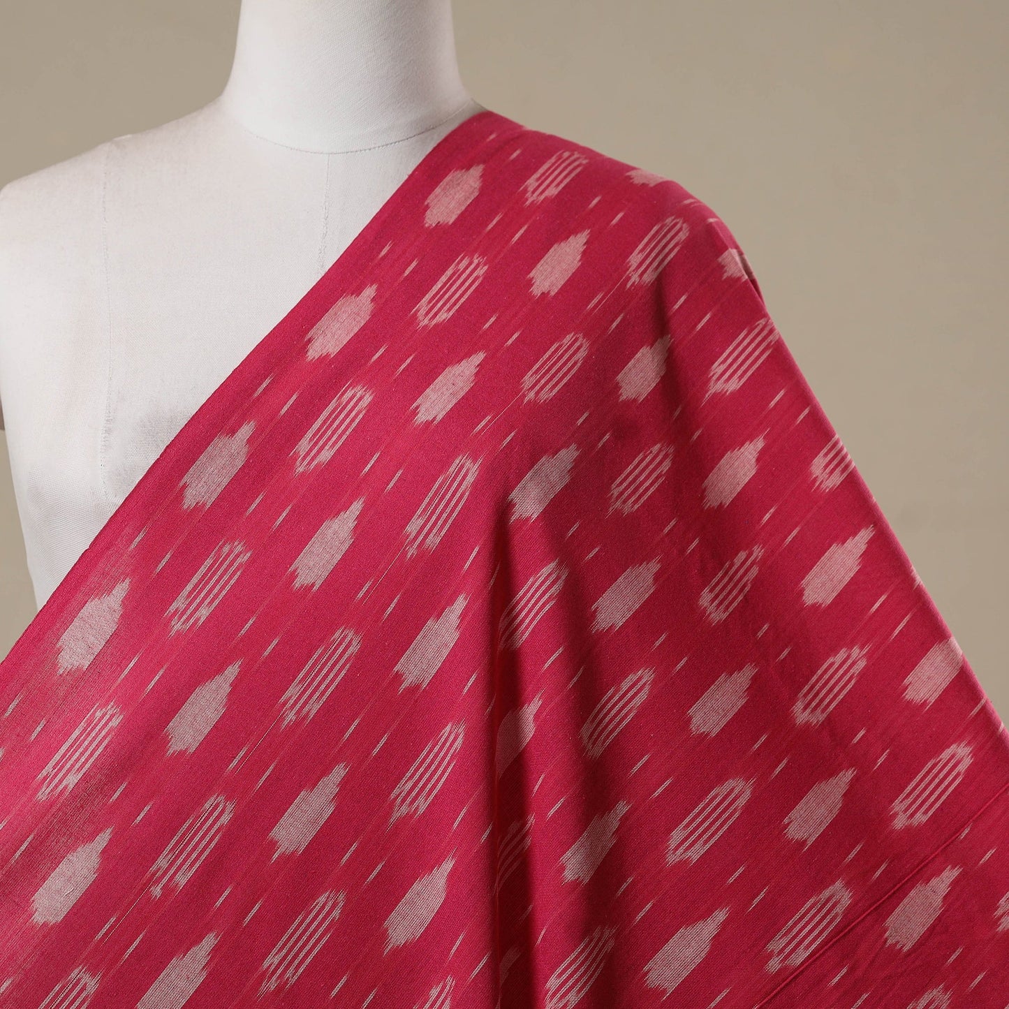 Cotton pochampally ikat fabric 12 - handcrafted