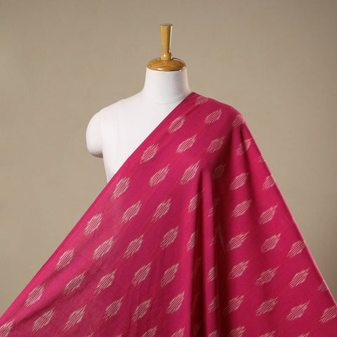Pink - cotton pochampally ikat fabric 20 - handcrafted