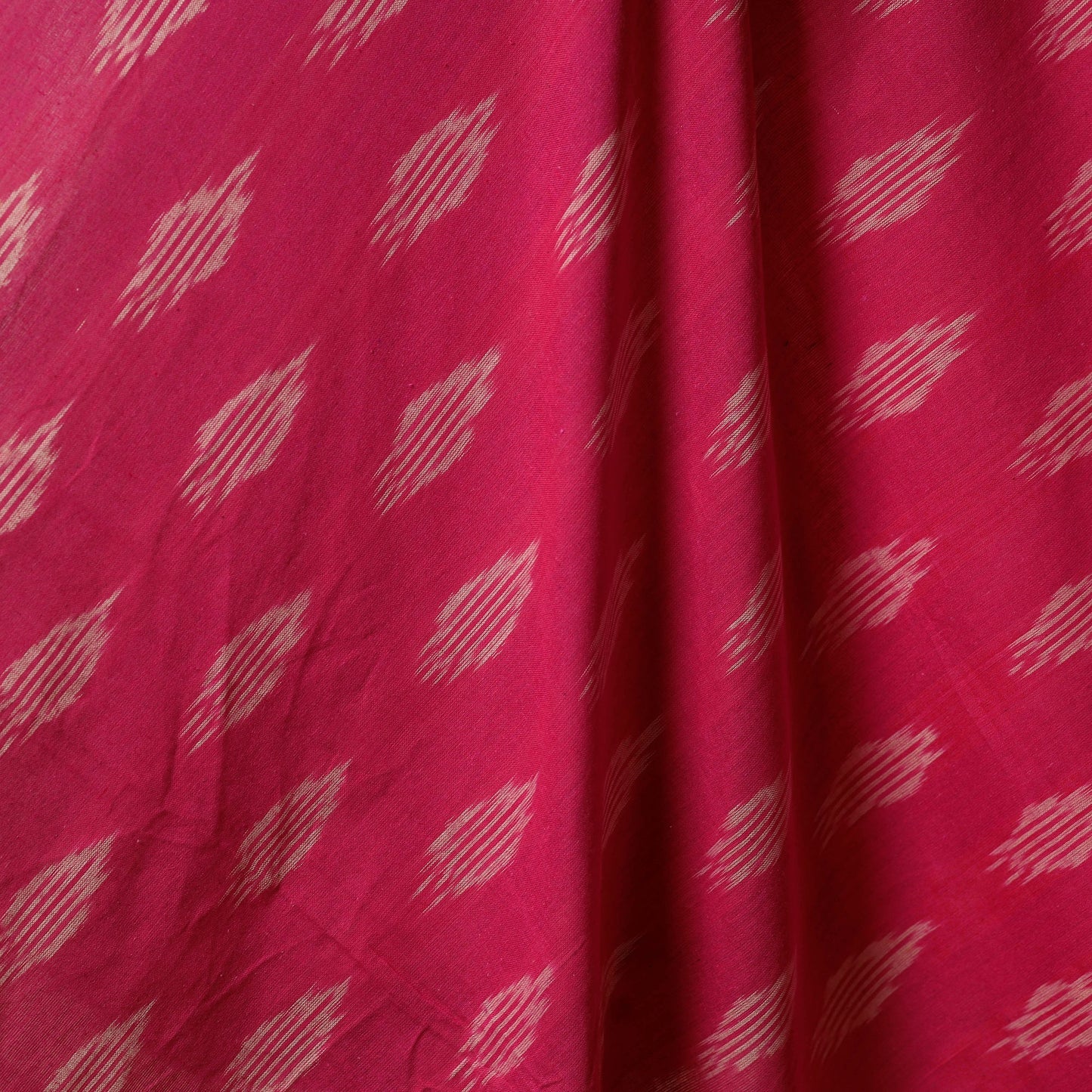 Pink - cotton pochampally ikat fabric 20 - handcrafted