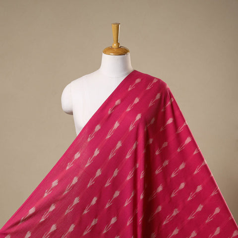Pink - cotton pochampally ikat fabric 31 - handcrafted