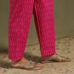 Pink Cotton Pochampally Ikat Night Suit Set