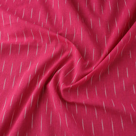 Pink Handloom Cotton Pochampally Weave Ikat Fabric