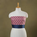 Pink Block Print Cotton Sanganeri Blouse Piece