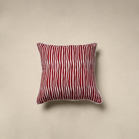Cotton sanganeri cushion cover 14 - handcrafted