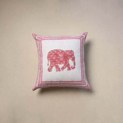 Cotton sanganeri cushion cover (16 x 16 in) 118